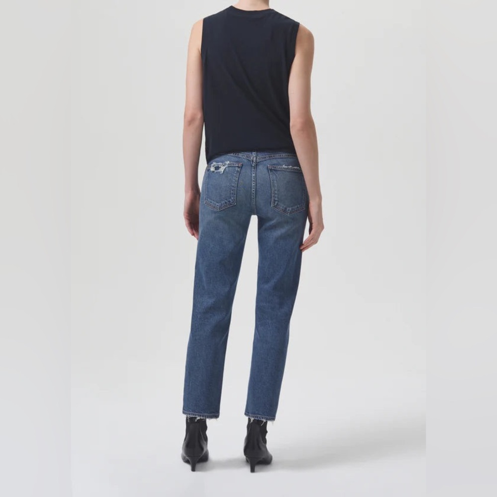 Agolde Kye Mid Rise Straight Crop in Notion - Picture 2 of 8